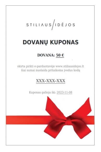 e-Dovanų kuponas 50 eur.